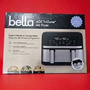 Abella Pro 4QT TriZone Air Fryer - Black and Silver